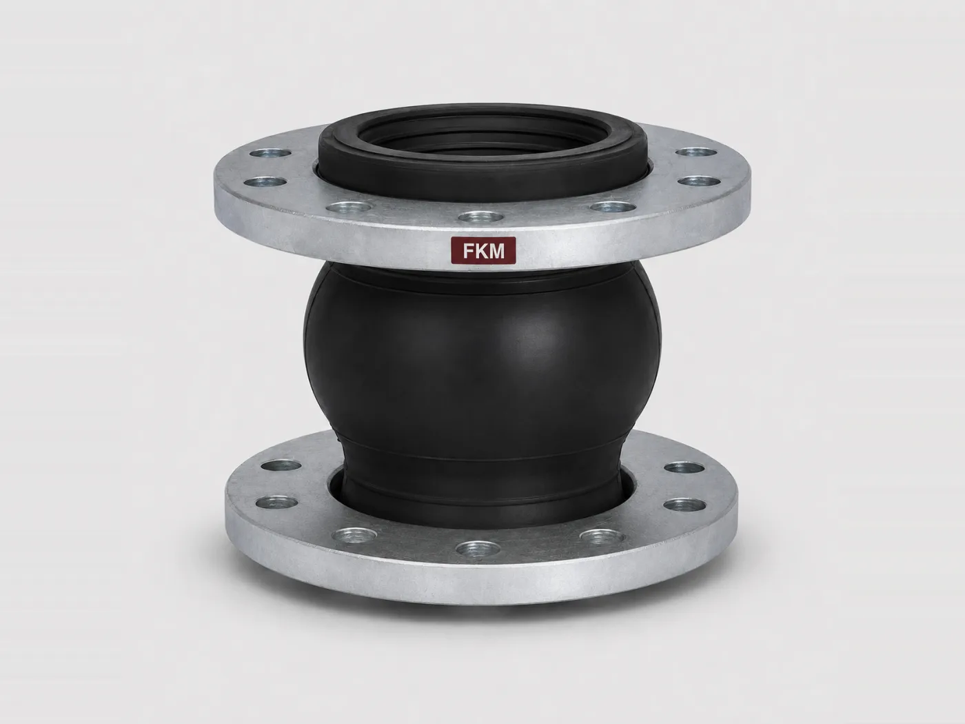 FKM rubber expansion joint with colour-coded tag