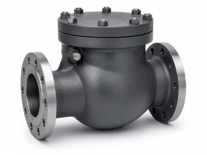 Swing check valve with bolted cover and flanged ends