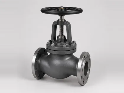 Globe valve with bolted bonnet, handwheel and flanged ends